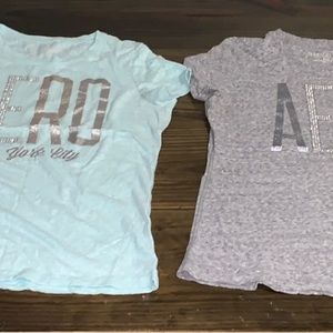 2 women’s size X-Large Aeropostale tee shirts.